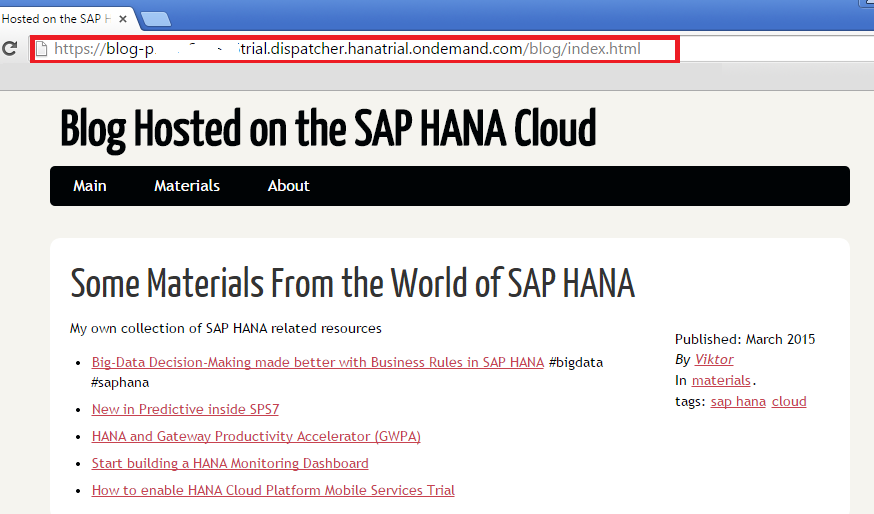 SAP HANA Cloud Pelican Blog