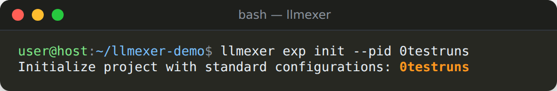 Initializing the experiment folder